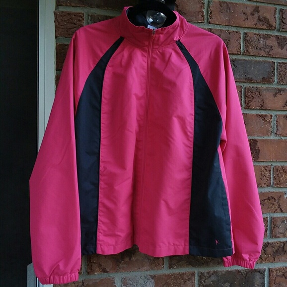 Racy Pink Zip Athletic Jacket Size XL - Picture 2 of 7